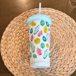 Kendra Scott Colorful Gemstone Tumbler with Straw